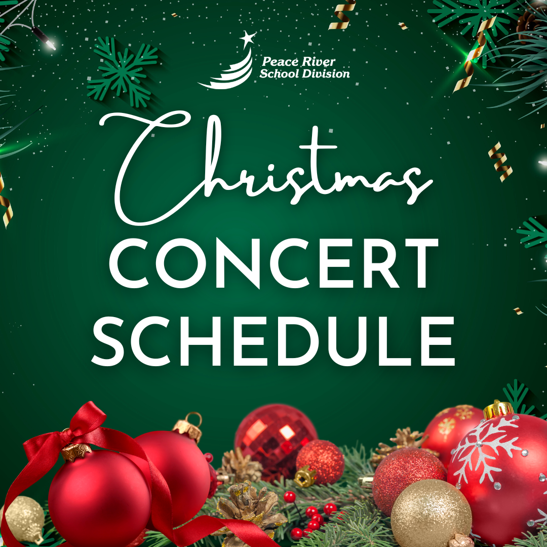 2022 Christmas Concert Schedule Peace River School Division